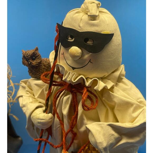 Vintage Halloween Fabric Mache Figurines Statues Decor Holiday Ghost Witch 12" - Picture 6 of 12
